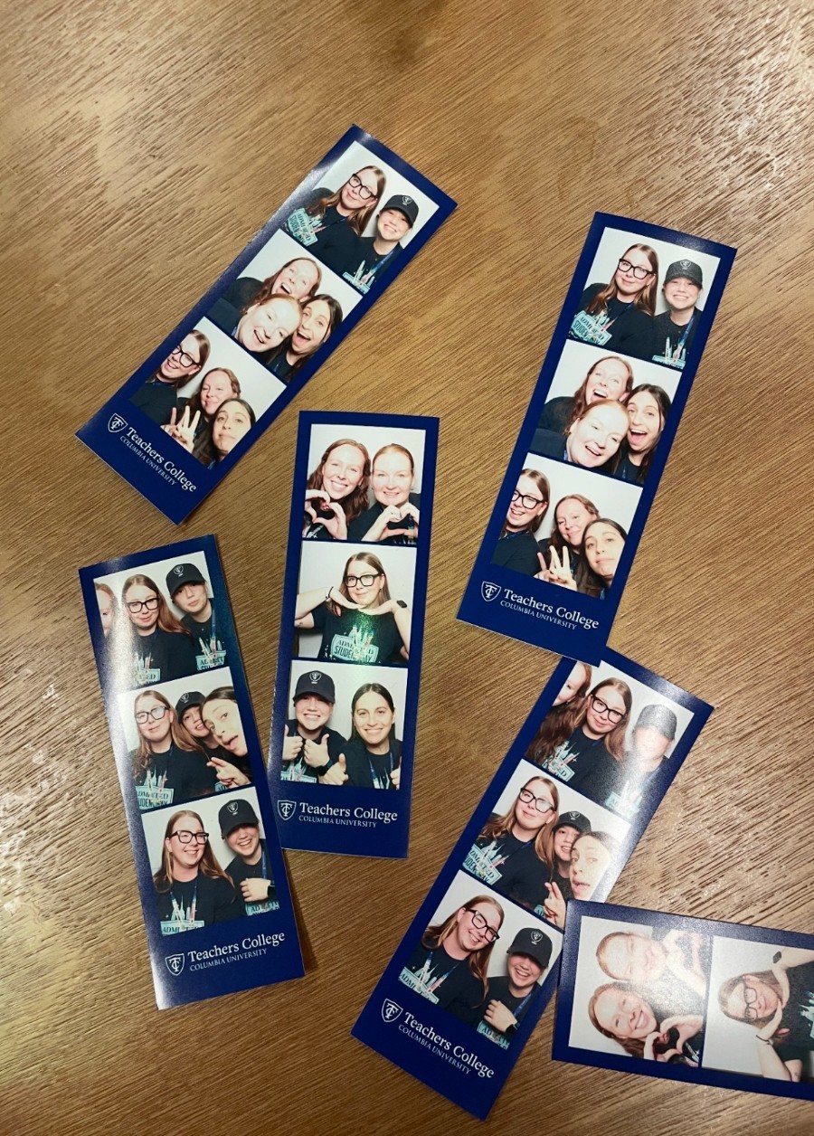 Pictures of students smiling.